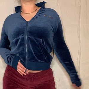 BCBG velour full zip